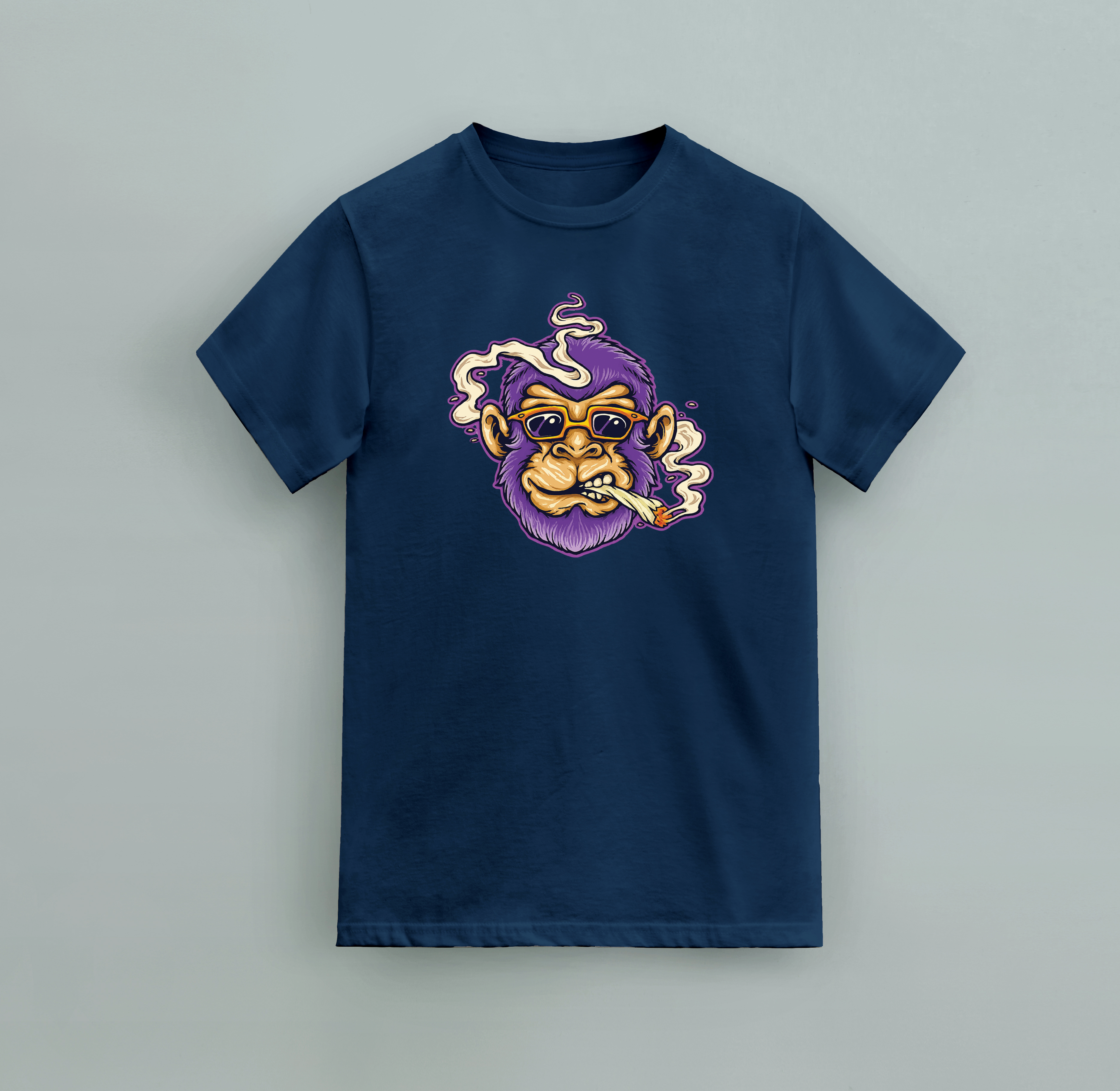 FUNNY T-SHIRT SMOKE MONKEY