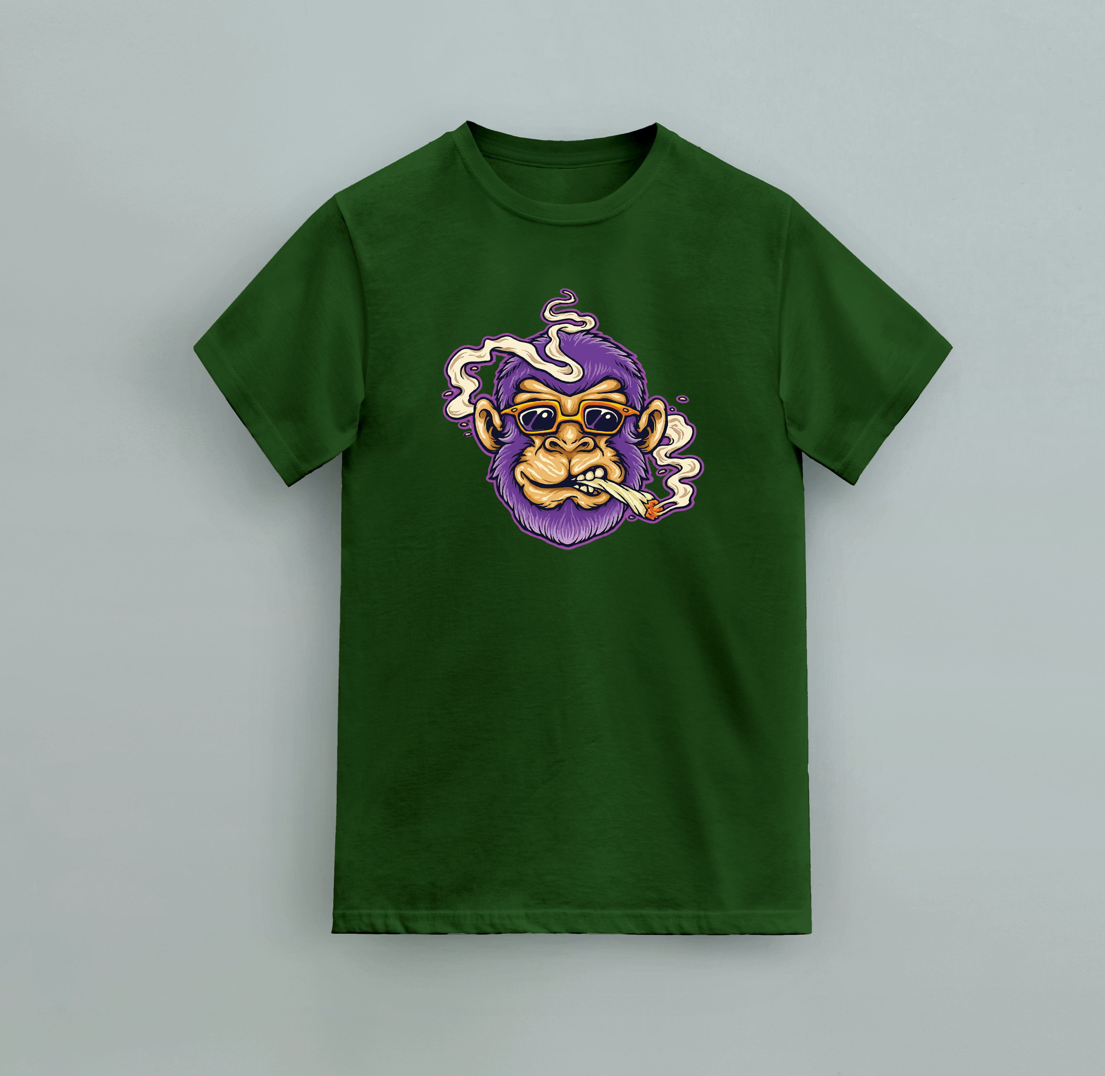FUNNY T-SHIRT SMOKE MONKEY