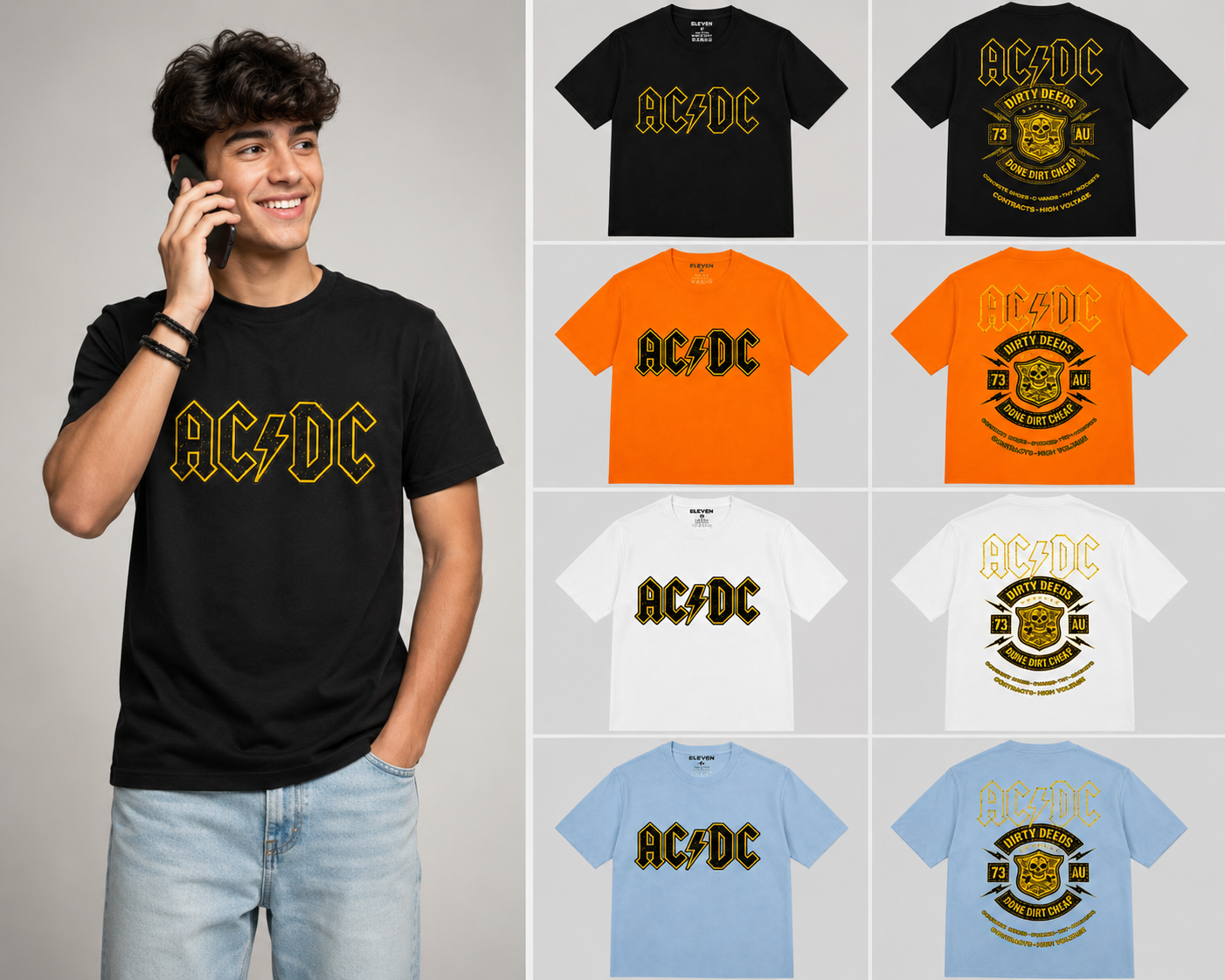 AC/DC Rock T-Shirt – 100% Cotton | 4 Colors