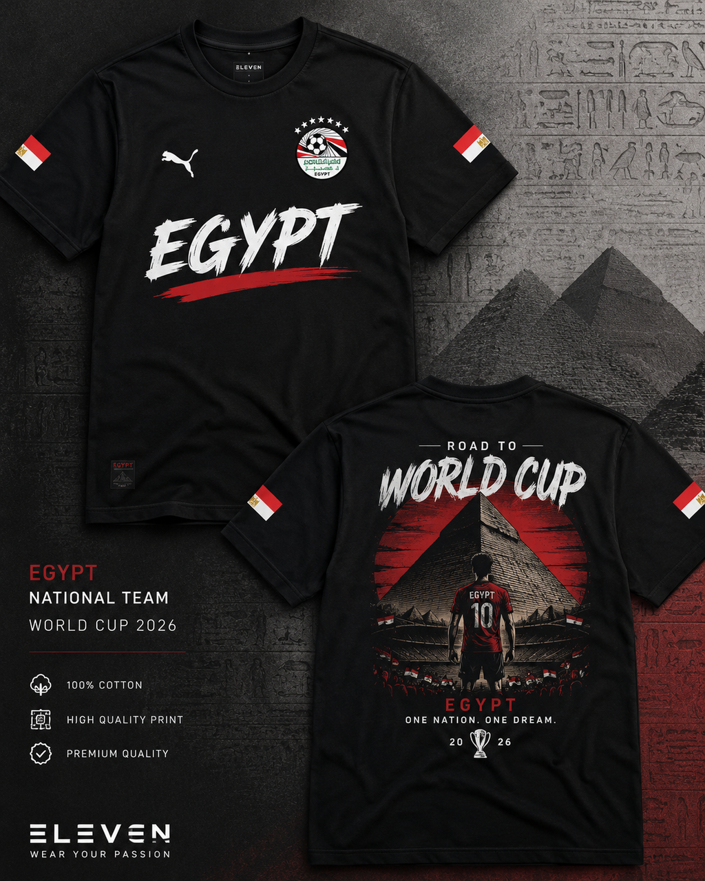 Egypt Team T-Shirt – 100% Cotton