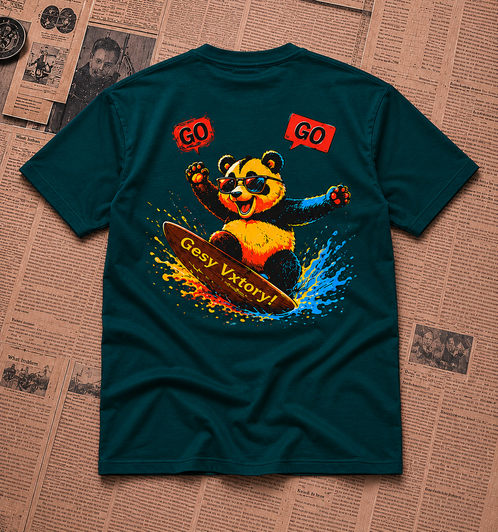 Panda Wave (oversize) T-shirt – 100% Cotton