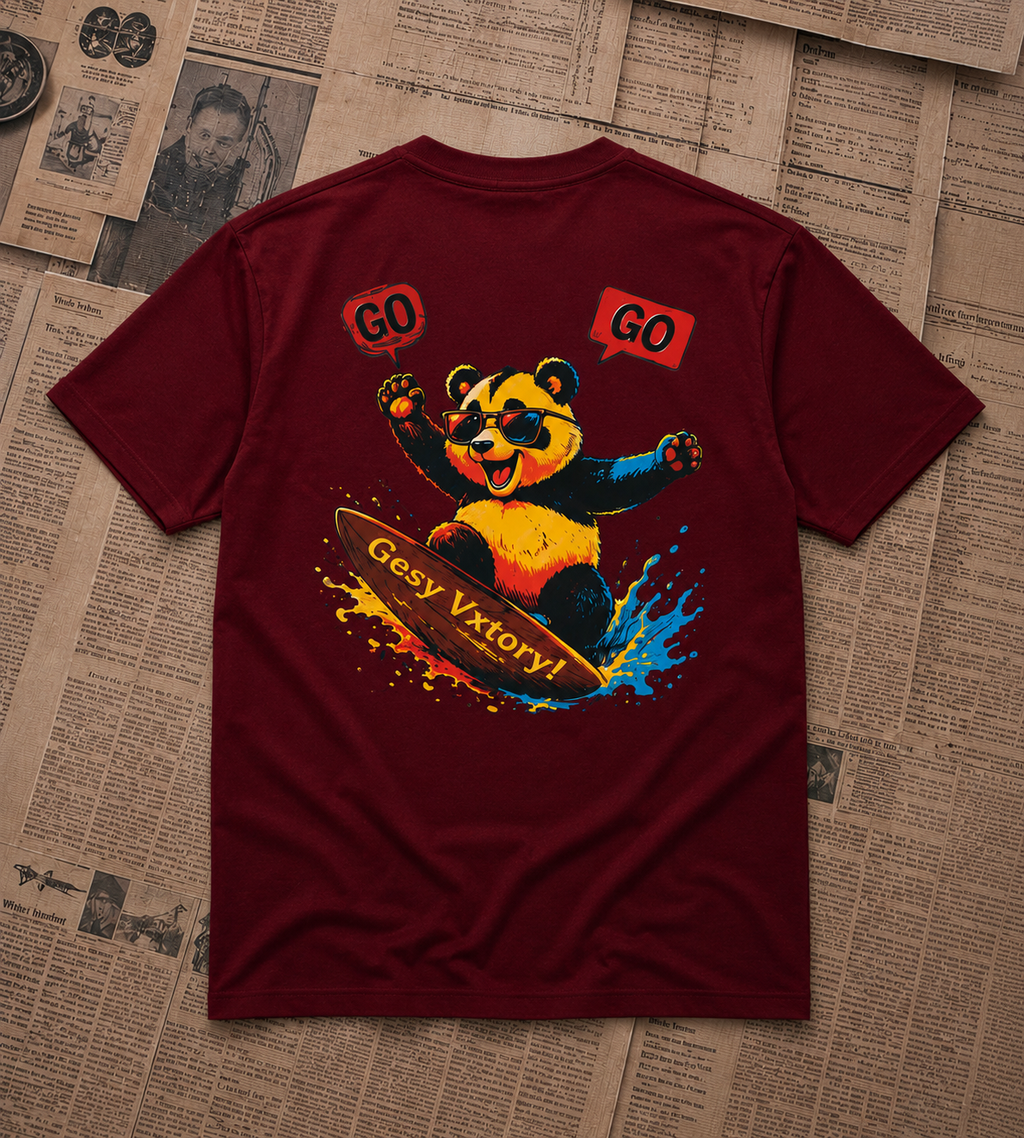 Panda Wave (oversize) T-shirt – 100% Cotton