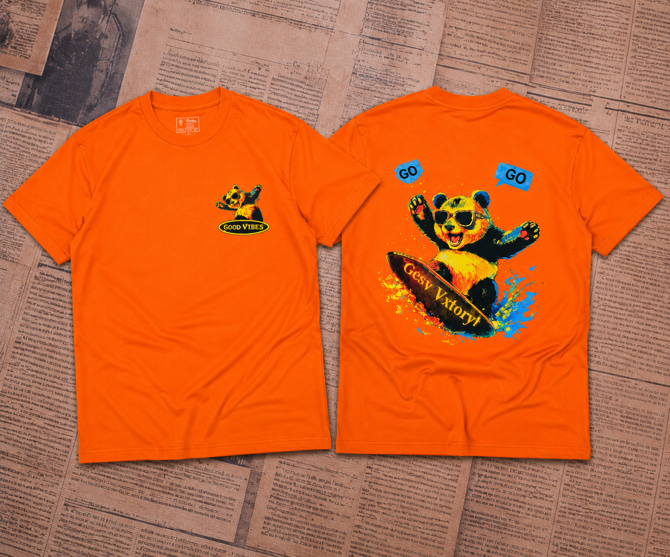 Panda Wave (oversize) T-shirt – 100% Cotton