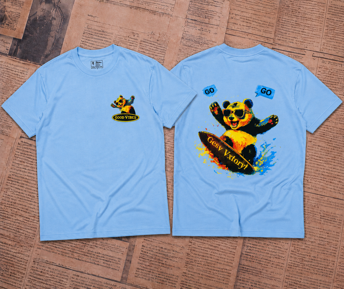 Panda Wave (oversize) T-shirt – 100% Cotton