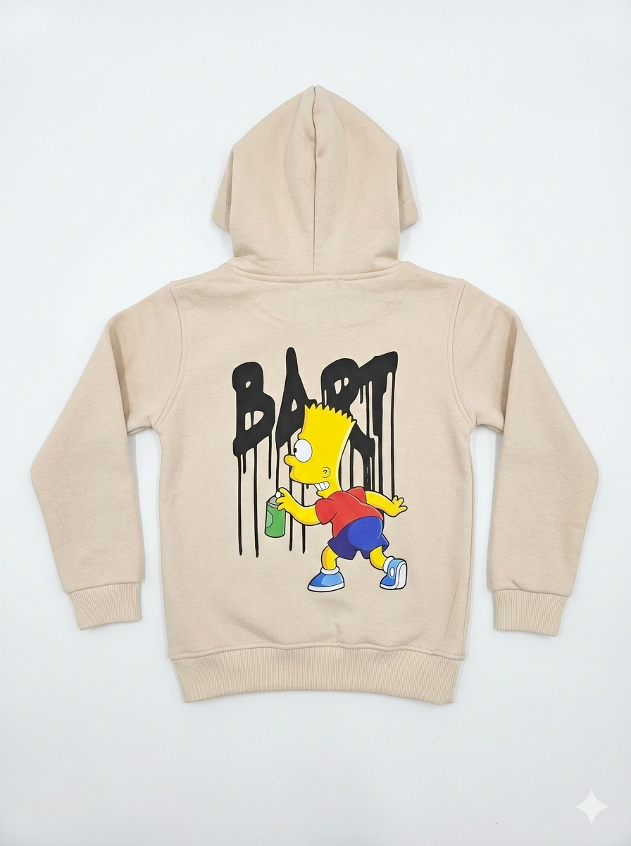 100% cutton kids hoodie (Beige)