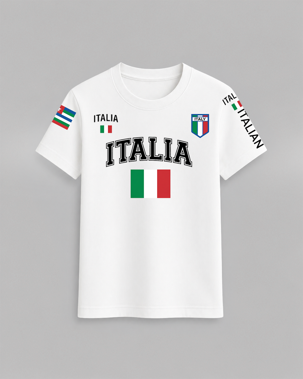 Italia Flag T-Shirt (Oversize) – 100% Cotton