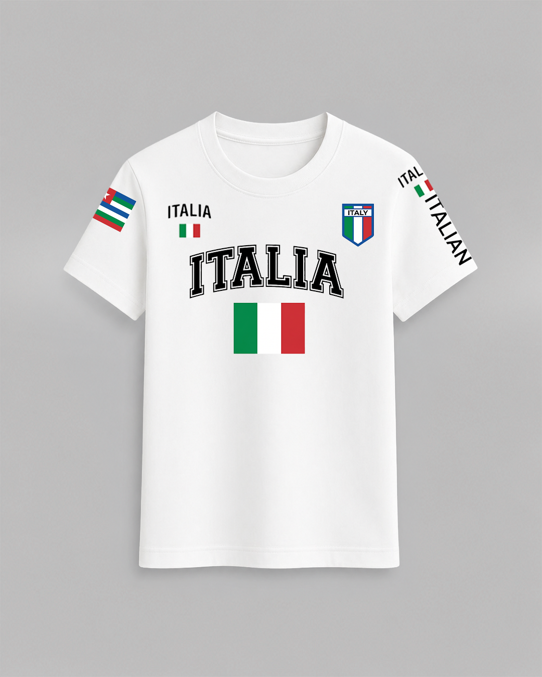Italia Flag T-Shirt – 100% Cotton