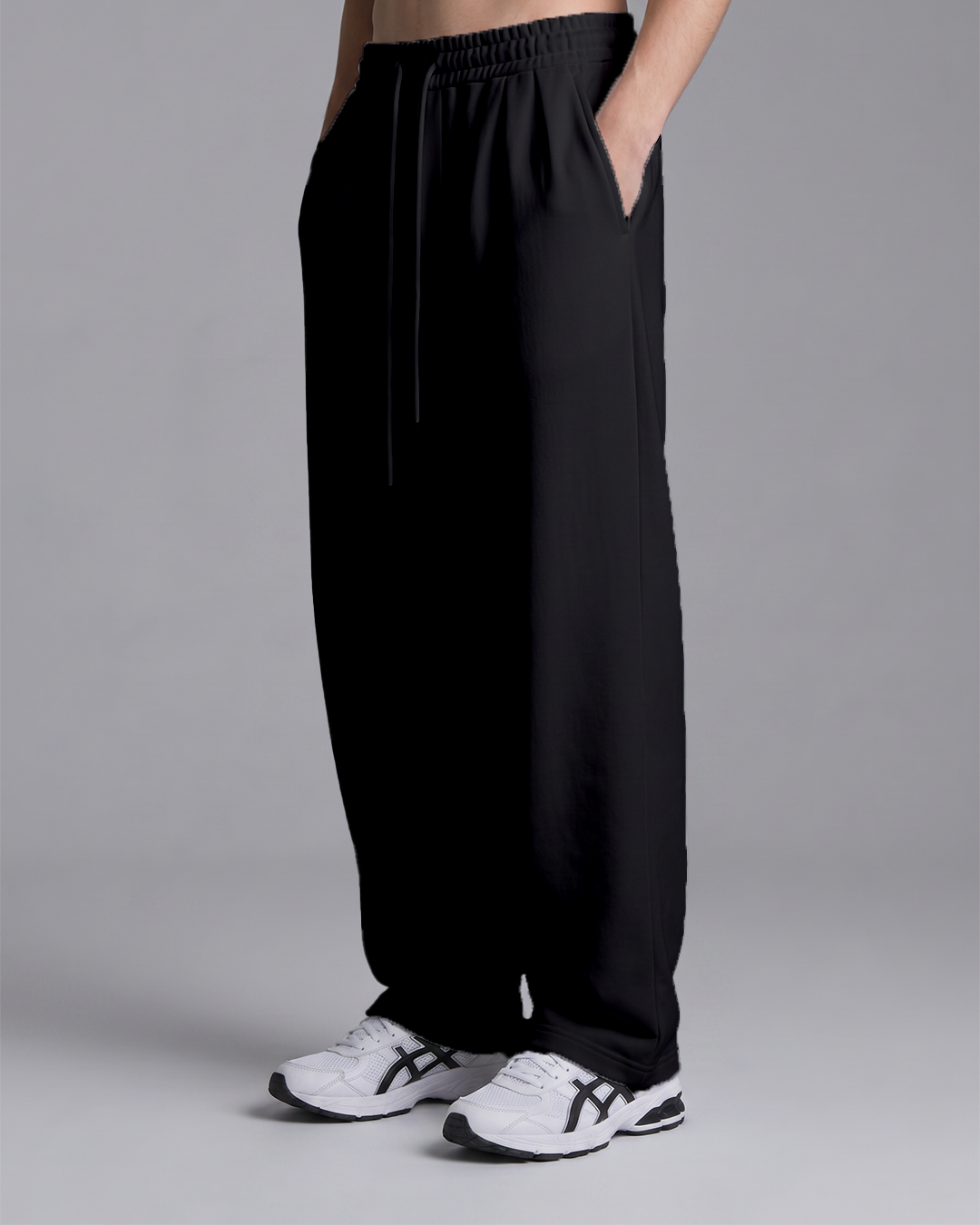 Men's Wide Leg Pants - Black