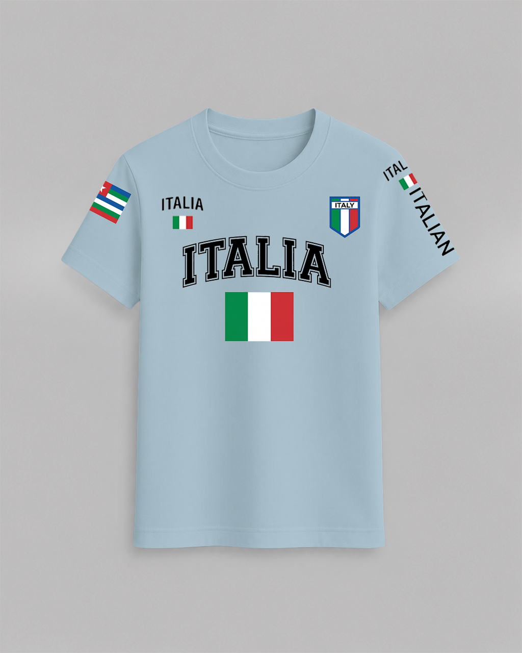 Italia Flag T-Shirt (Oversize) – 100% Cotton