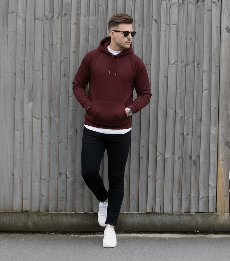 Burgundy Stylish - Winter Regular Fit Hoodie