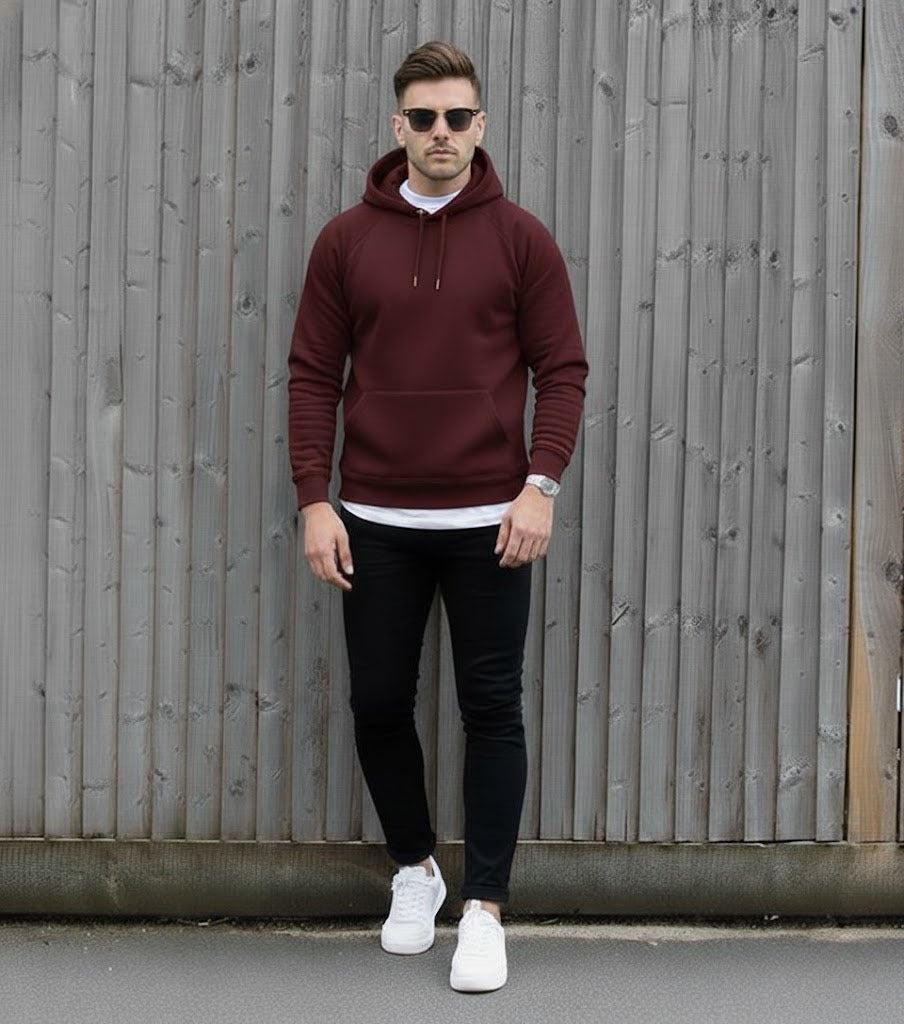 Burgundy Stylish - Winter Regular Fit Hoodie